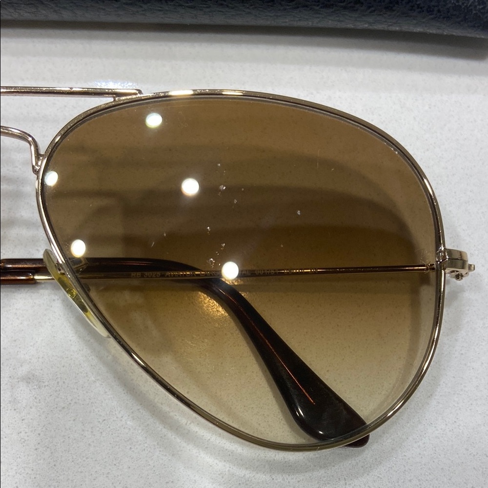 Ray-Ban Brown Aviator Sunglasses - Picture 3 of 5